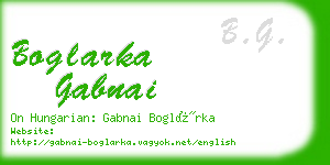 boglarka gabnai business card